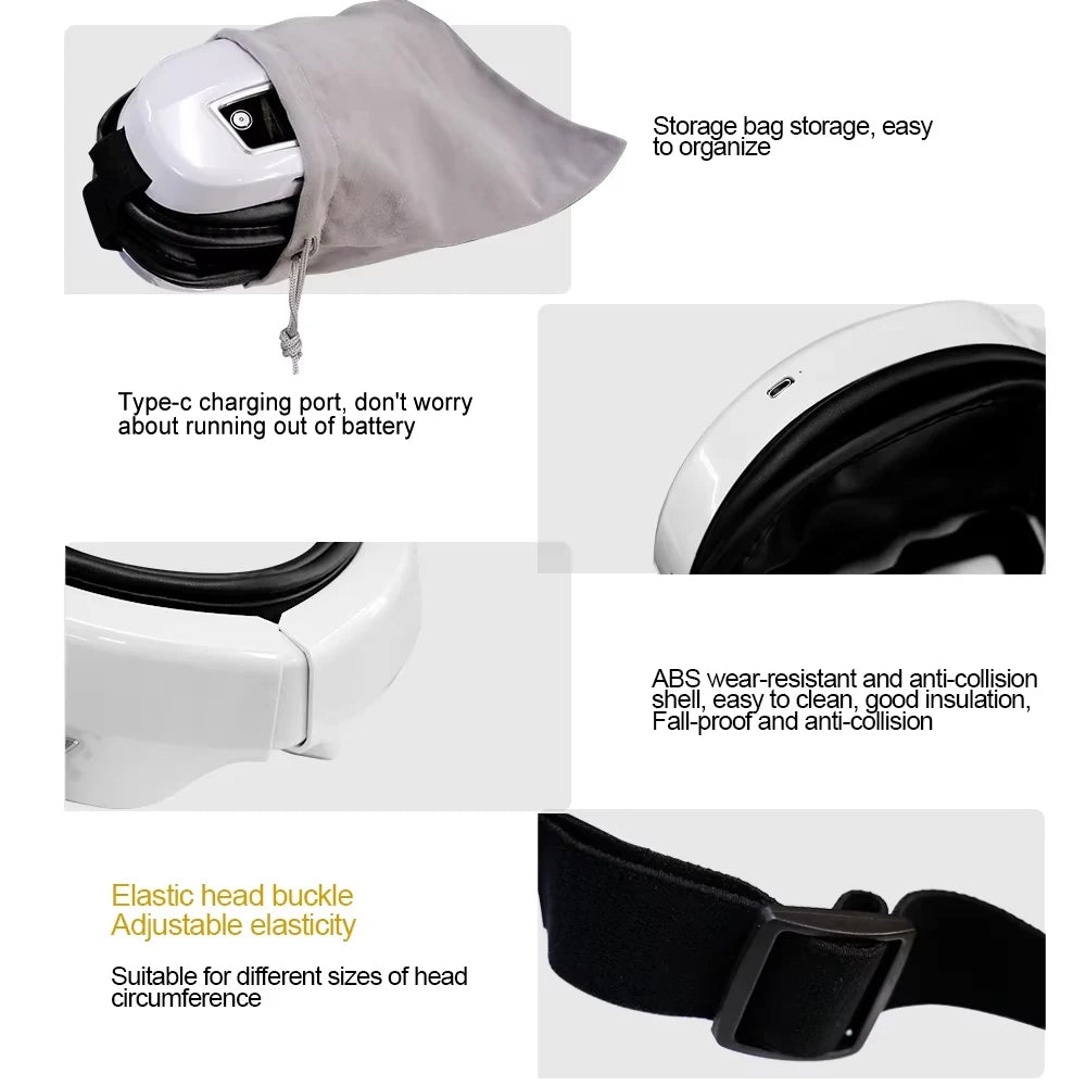 6D Smart Eye Massager Vibration Airbag Compress Eye Care Instrument