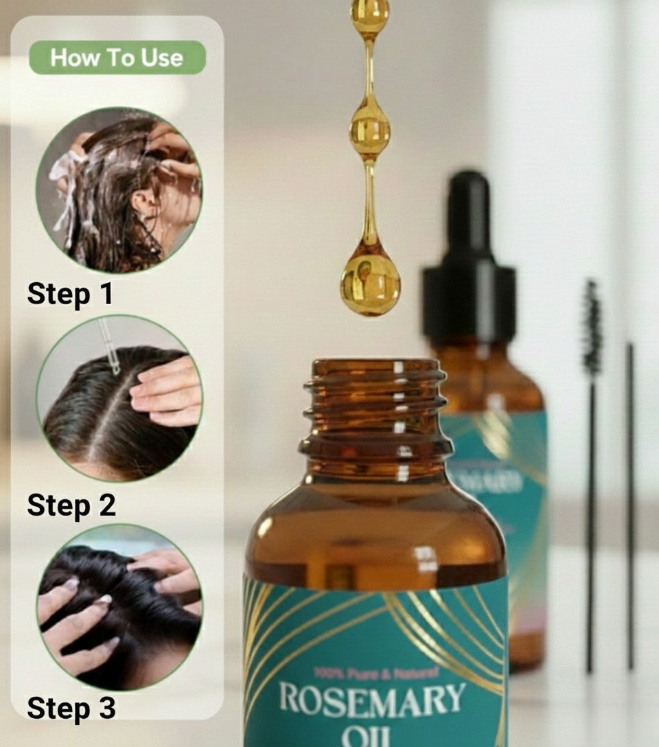 Lovyn Rosemary and Coconut Hair Oil | 100% Pure, Organic and  Deeply Nourishing